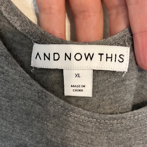 AND NOW THIS: Women's Side-tie Knit Midi Dress In Heather Grey (NWT) - Picture 3 of 5